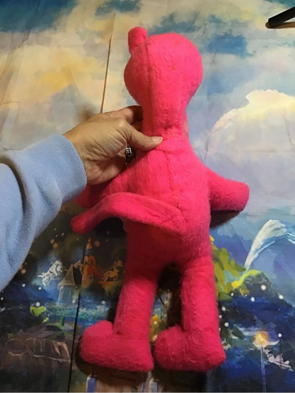 Vintage 1964 mighty star pink panther plush -Preowned